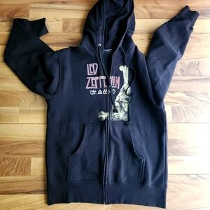 Vtg Led Zeppelin Lantern Hoodie‎ Full Zip Size Small